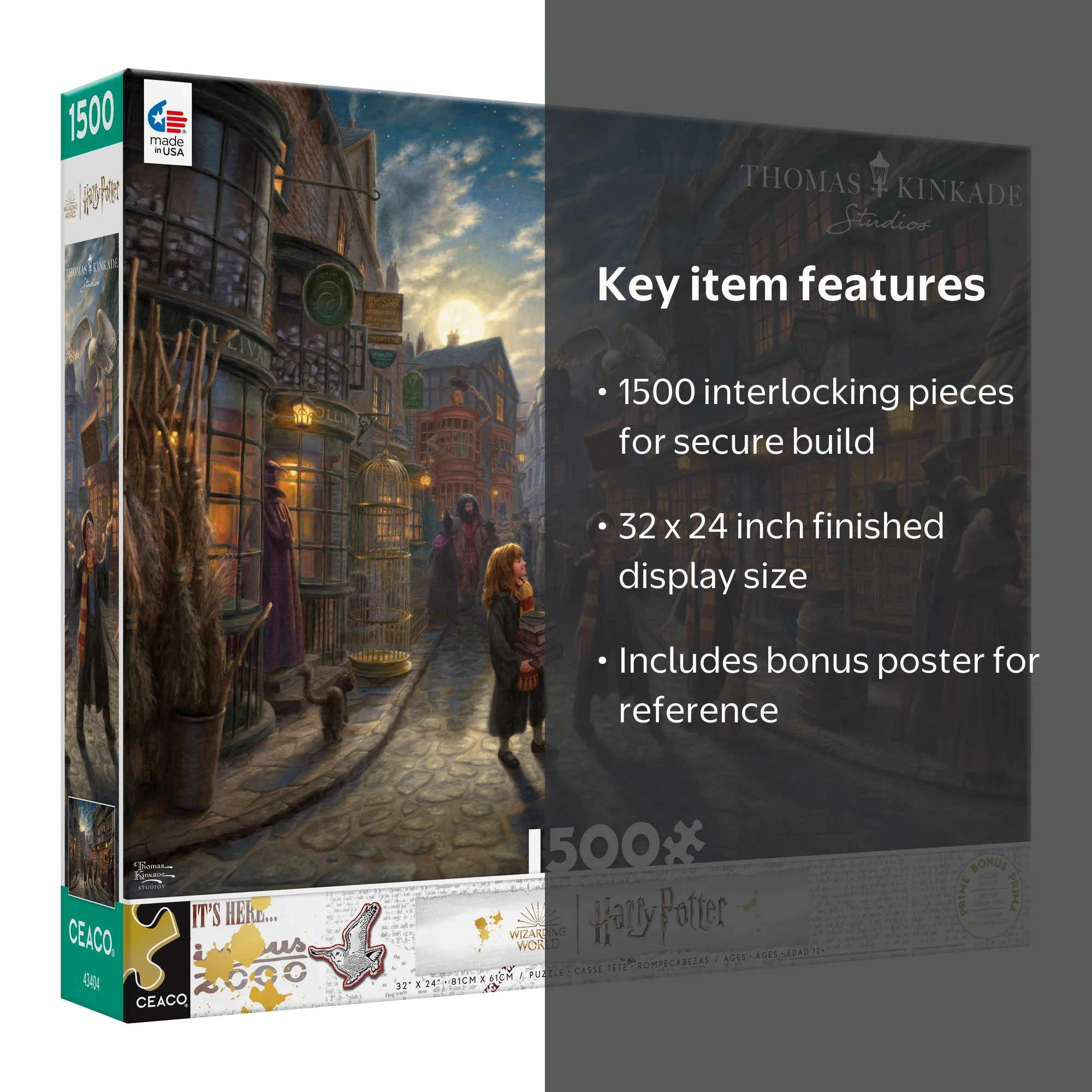 Ceaco Diagon Alley (Thomas Kinkade/WB) 1500 Piece Jigsaw Puzzle