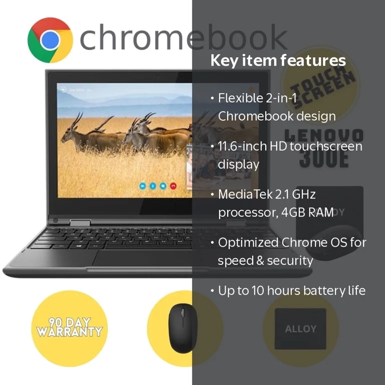 Lenovo 300E 2-in-1 | 11.6-Inch Chromebook | 4GB RAM 32GB Storage