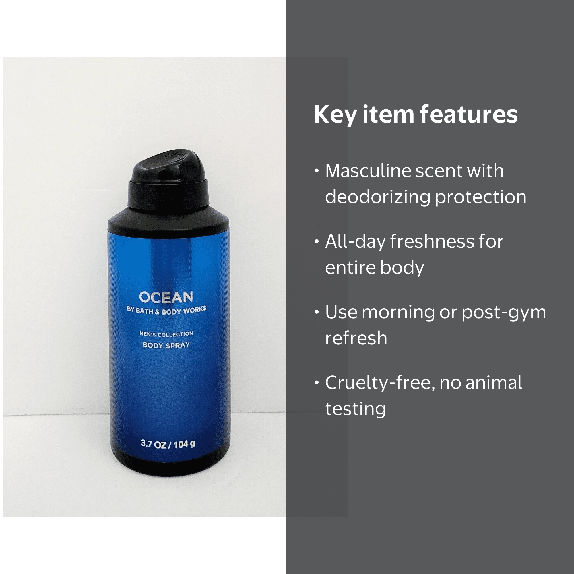 Bath & Body Works Ocean Signature Deodorizing Body Spray for Men