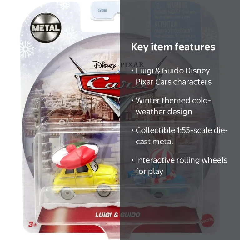 Disney Pixar Cars 1:55 Luigi & Guido Winter Diecast - Walmart.com
