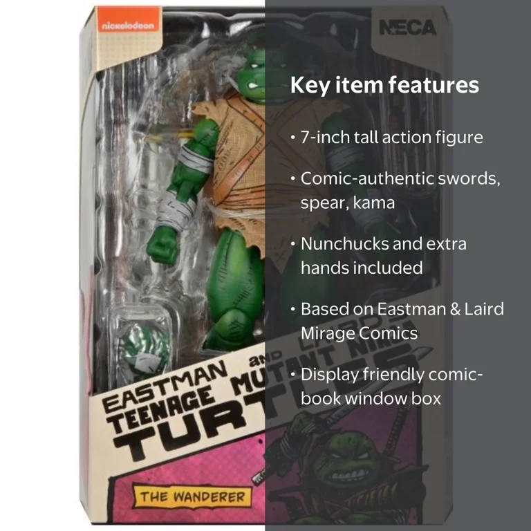 NECA TMNT Mirage Comics)Michelangelo The Wanderer Action Figure