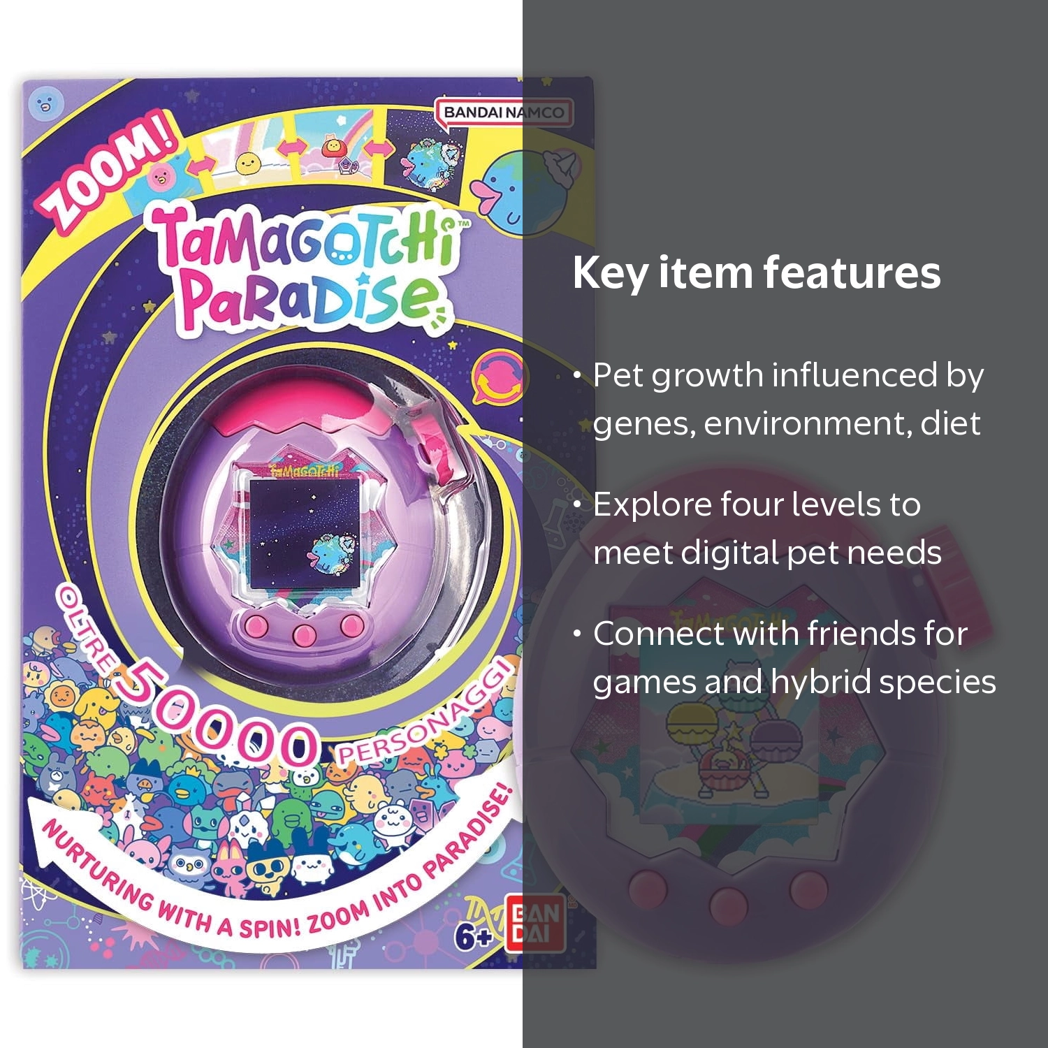 Tamagotchi, Digital Pet, Paradise, Purple Sky Shell - Walmart.com