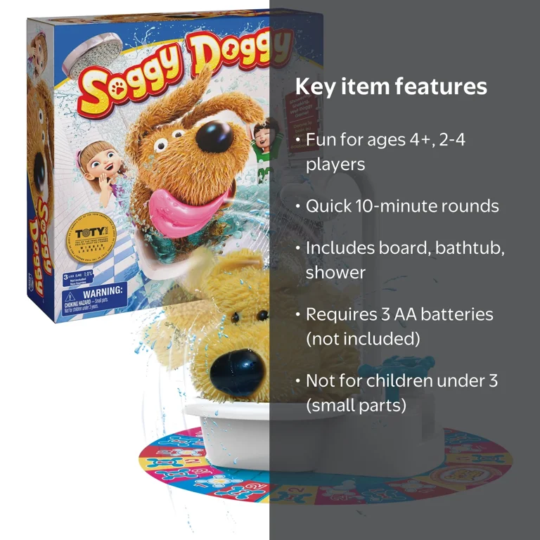Spin Master Games, Kids Board Game, Soggy Doggy, Bath Time Fun
