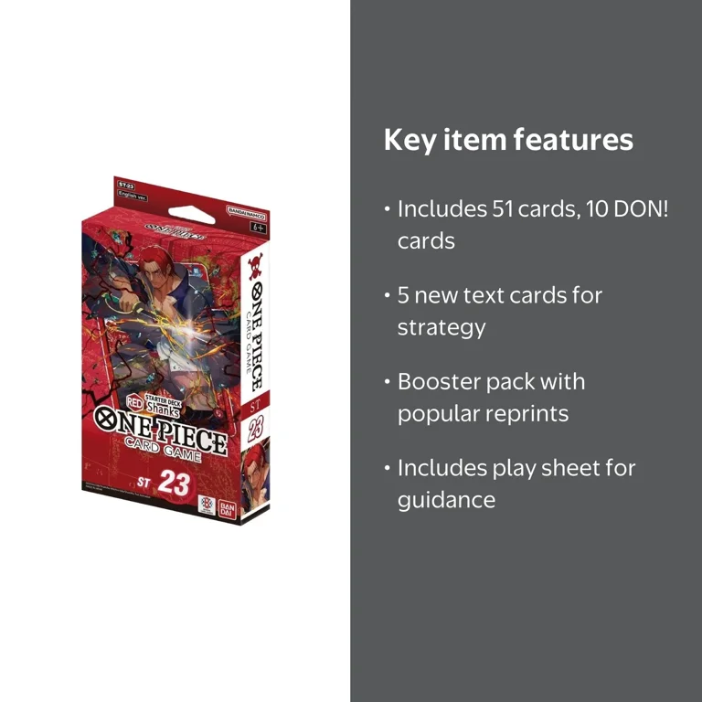 one piece tcg red starter deck 23 Shanks, OP-11 pack, Card Boosters, 51 cards, 5 new text cards and a Premium Booster Bandai ONE Piece Card Game