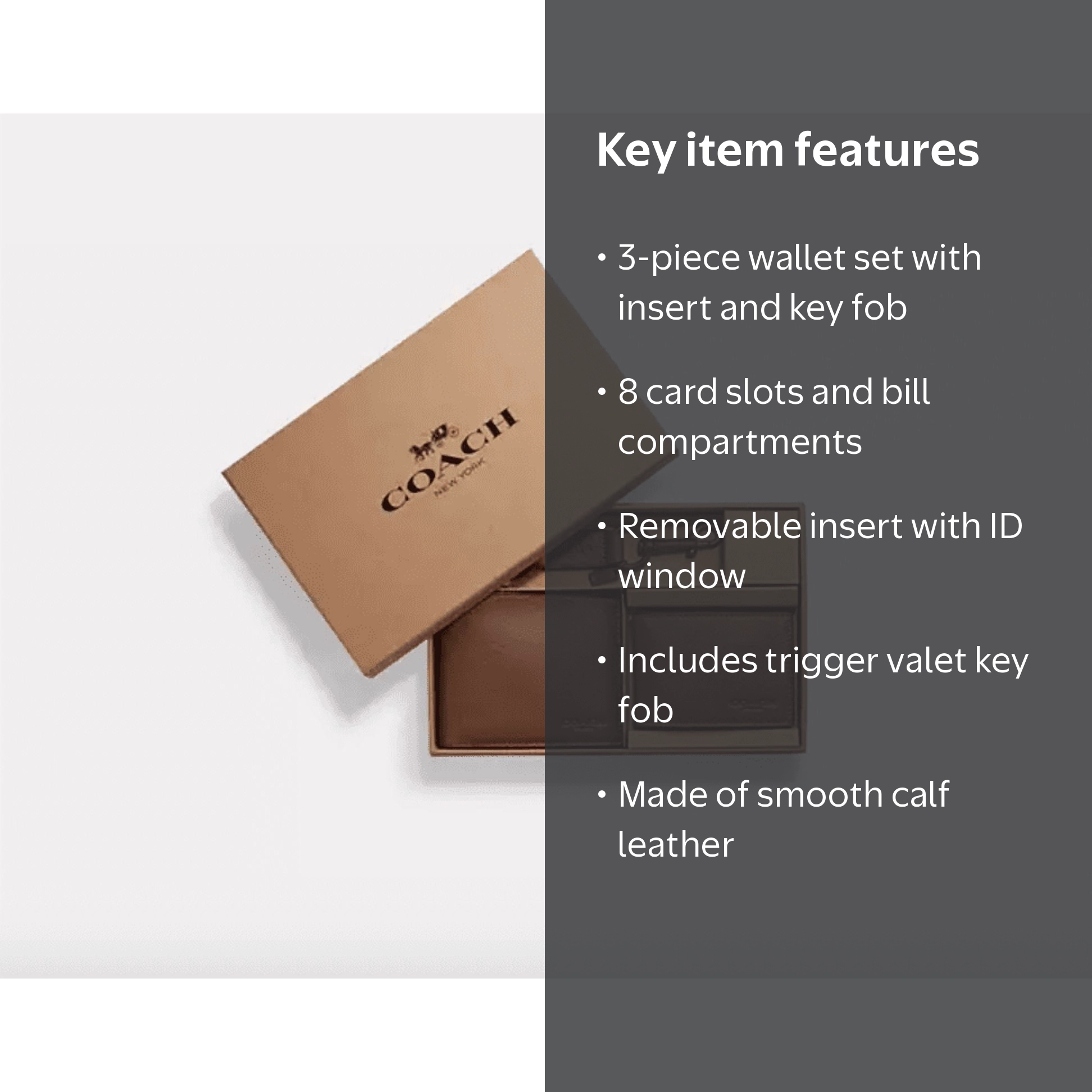 Coach 3 In 1 Boxed Wallet Gift Set - Walmart.com