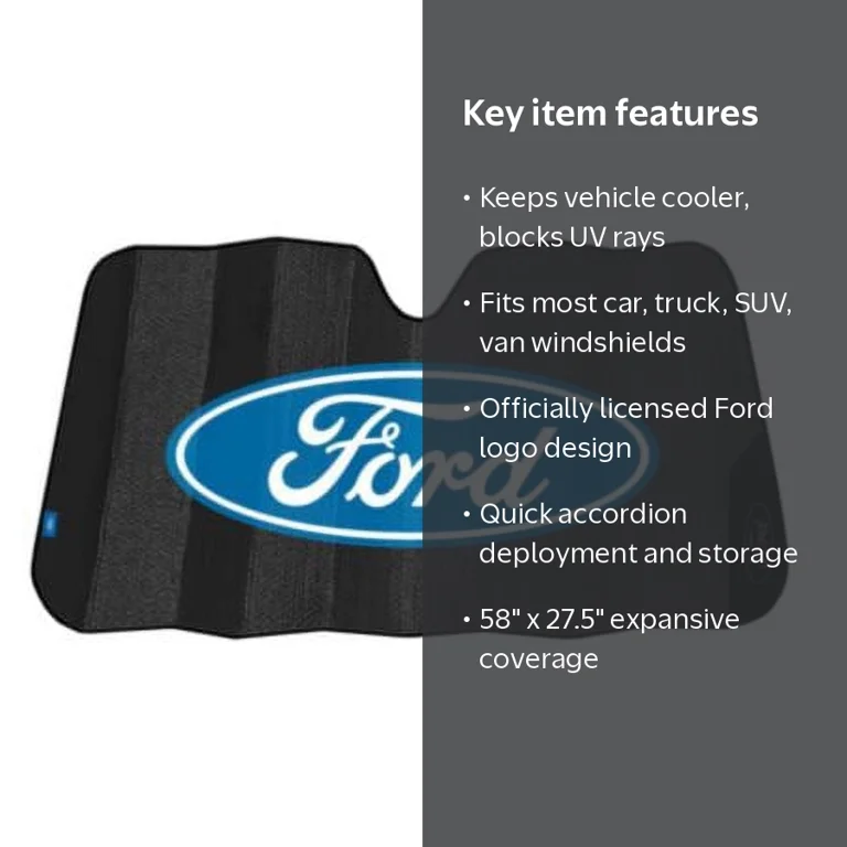 Ford Plasticolor Type S Sunshade, 100% Plastic, 58
