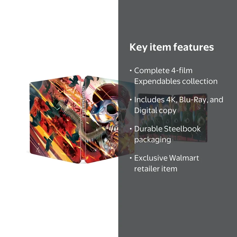 Exclusives: Expendables 1-4 Steelbook Collection (4K HD + Blu-Ray