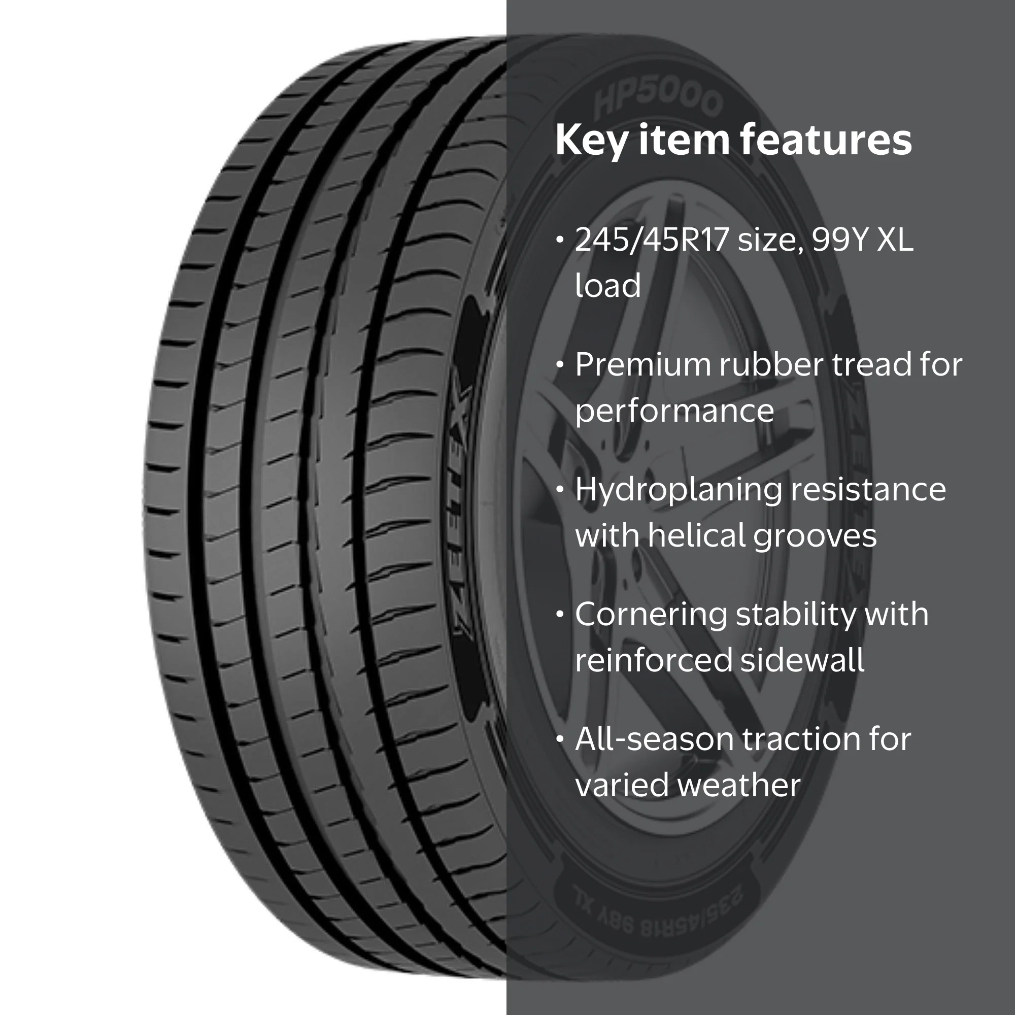 Free Shipping! Zeetex HP5000 Max 245/45R17 99Y XL All-Season Ultra