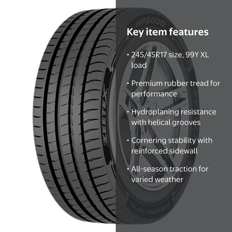 Free Shipping! Zeetex HP5000 Max 245/45R17 99Y XL All-Season Ultra