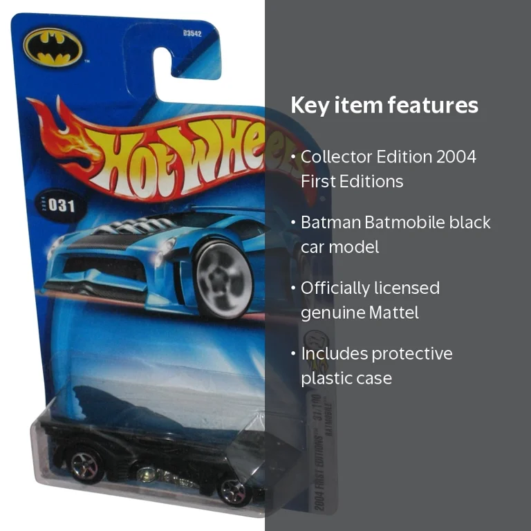 DC Comics Hot Wheels 2004 First Editions Batman Batmobile Black