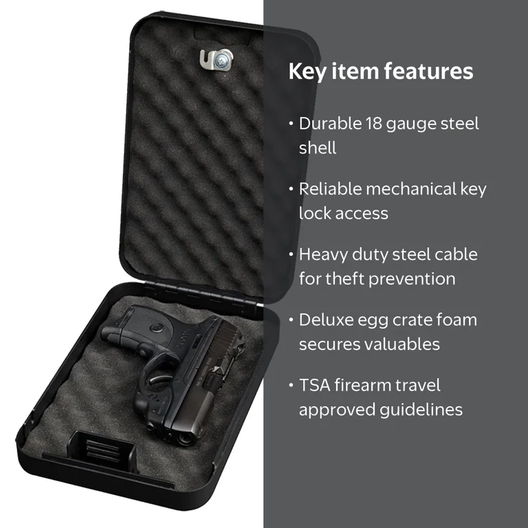 Bulldog Personal Vault, Key Lock, 18 Gauge Steel, Black - Walmart.com