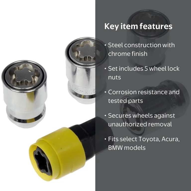 Dorman HELP, Wheel Lock Set, 712-381, Chrome Pack of 5 - Walmart.com