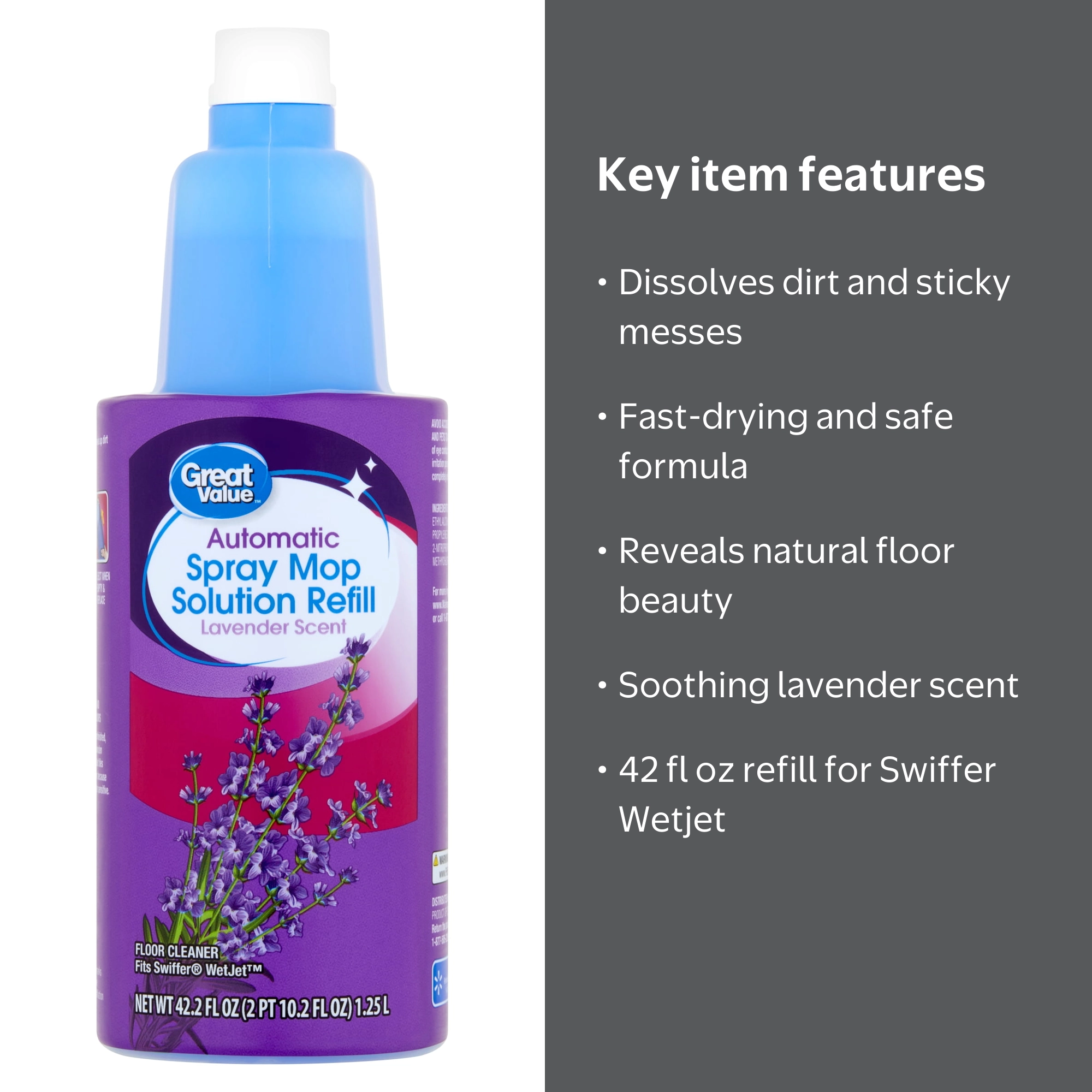 Great Value Lavender Scent Auto Spray Mop Floor Cleaning Solution