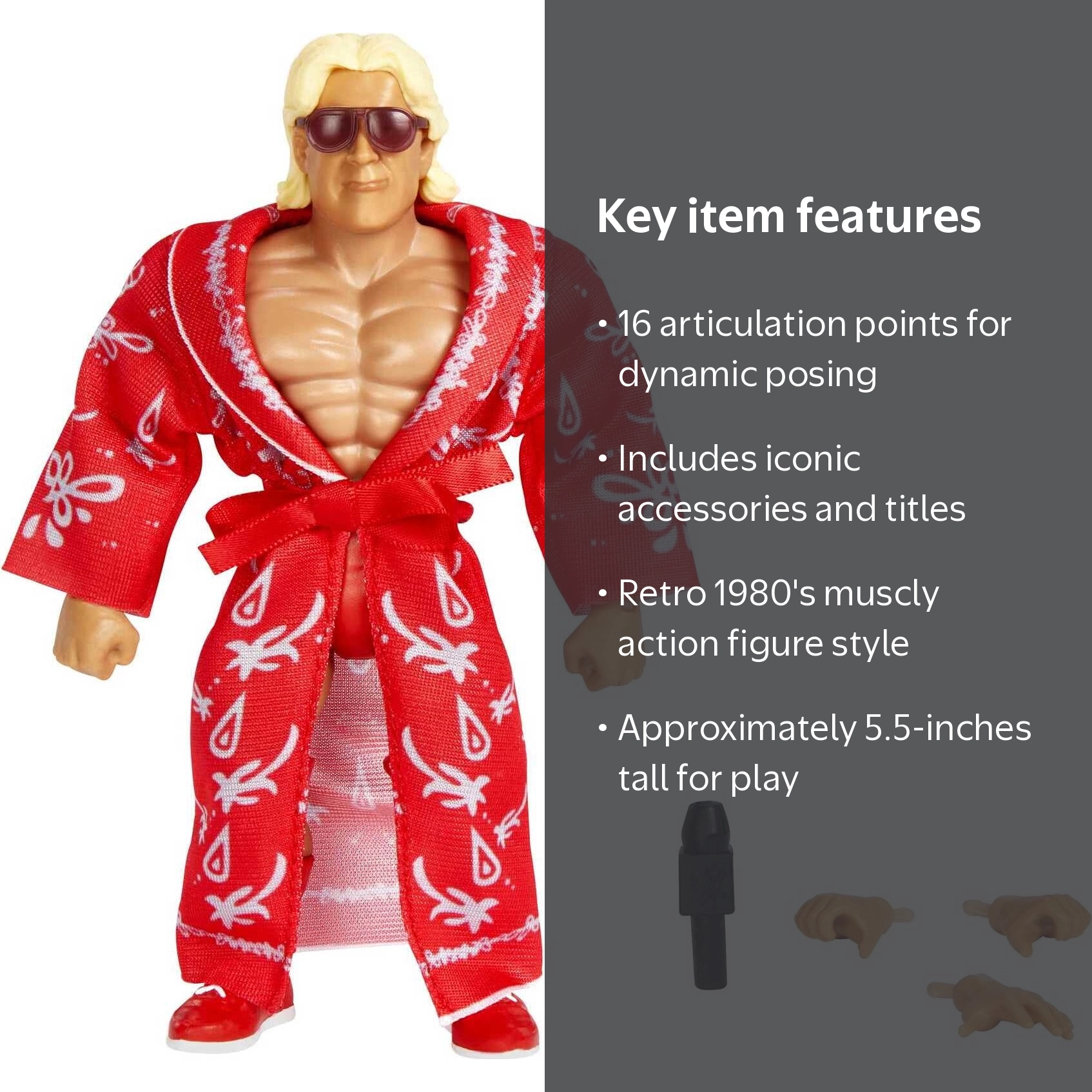 WWE Superstars Ric Flair, 5.5-inch Retro Style Collectible Action