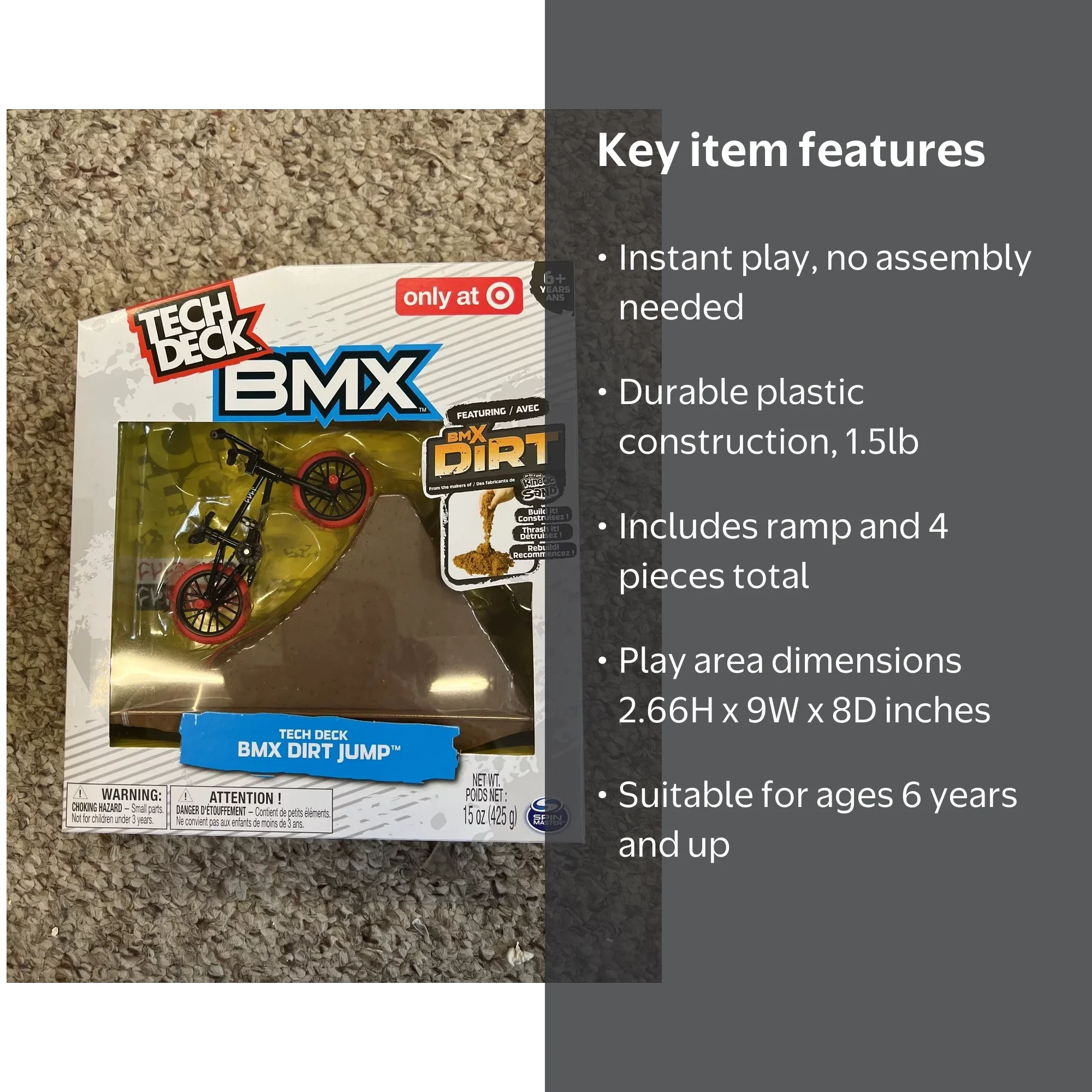 Tech Deck BMX Dirt Jump Set - Bike Toy Fingerboard for 6 Years and