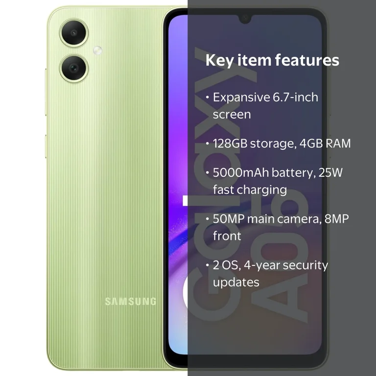 SAMSUNG Galaxy A05 Mobile Phone, 128GB, 4GB, 6.7