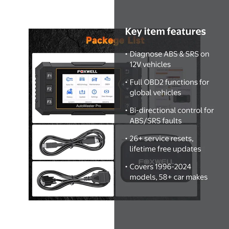 Foxwell NT650 PRO Car Diagnostic Scanner Full System Bi