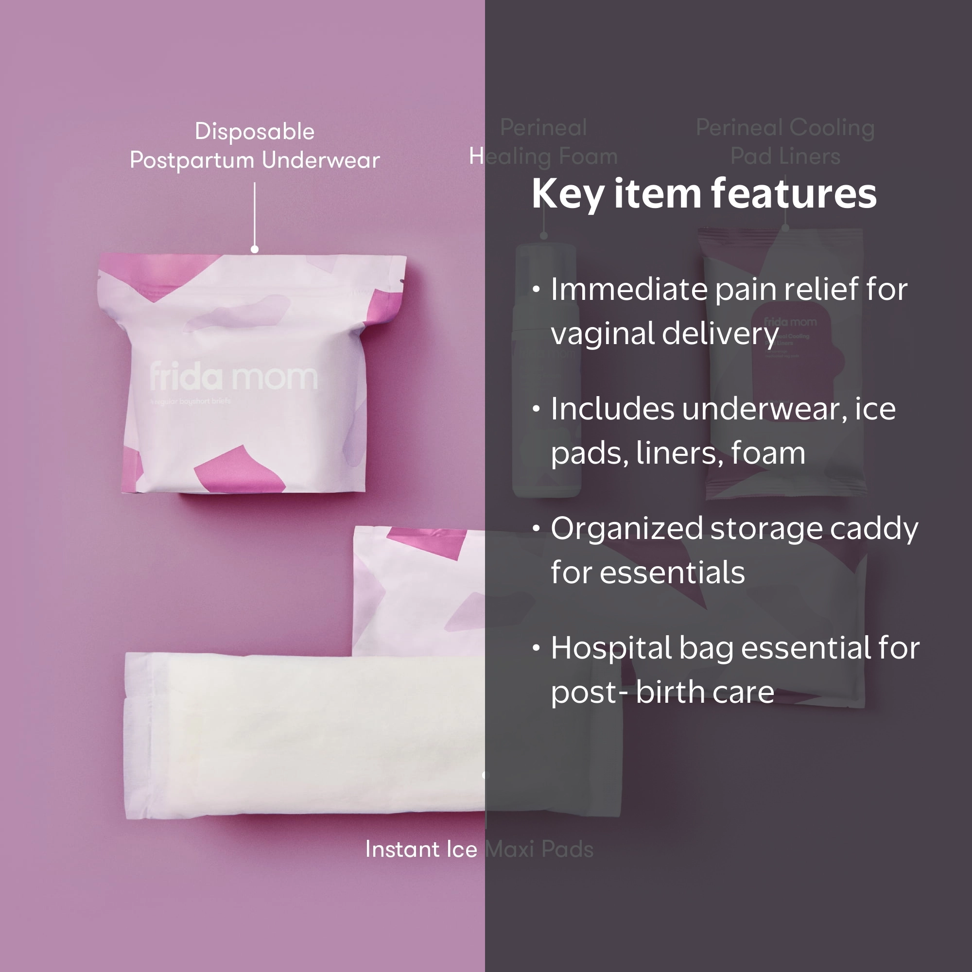 Frida Mom Postpartum Recovery Essentials with Pads & Disposable