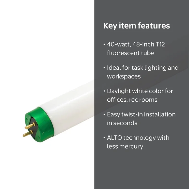 Philips 40W T12 Fluorescent Tube in Daylight White, ALTO