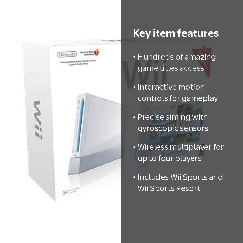 Nintendo, Wii Console, White, with Wii Sports and Wii Remote Plus