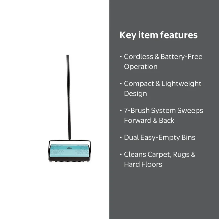 BISSELL Refresh Non-Electric, Easy to Use, Compact Carpet & Floor