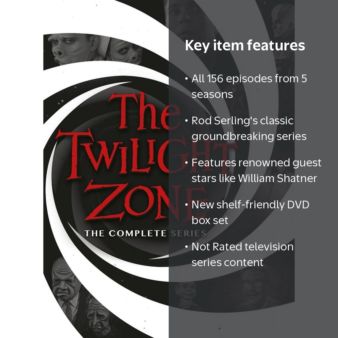 The Twilight Zone: The Complete Series (DVD), 156 episodes