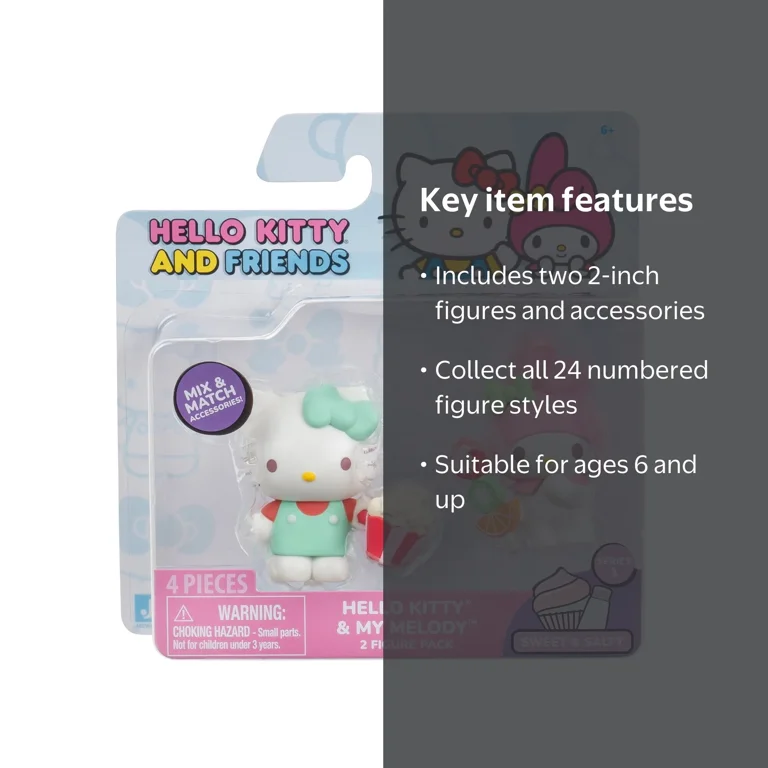 Sweet and Salty Hello Kitty and Friends 2 Figure Pack - 2 inch