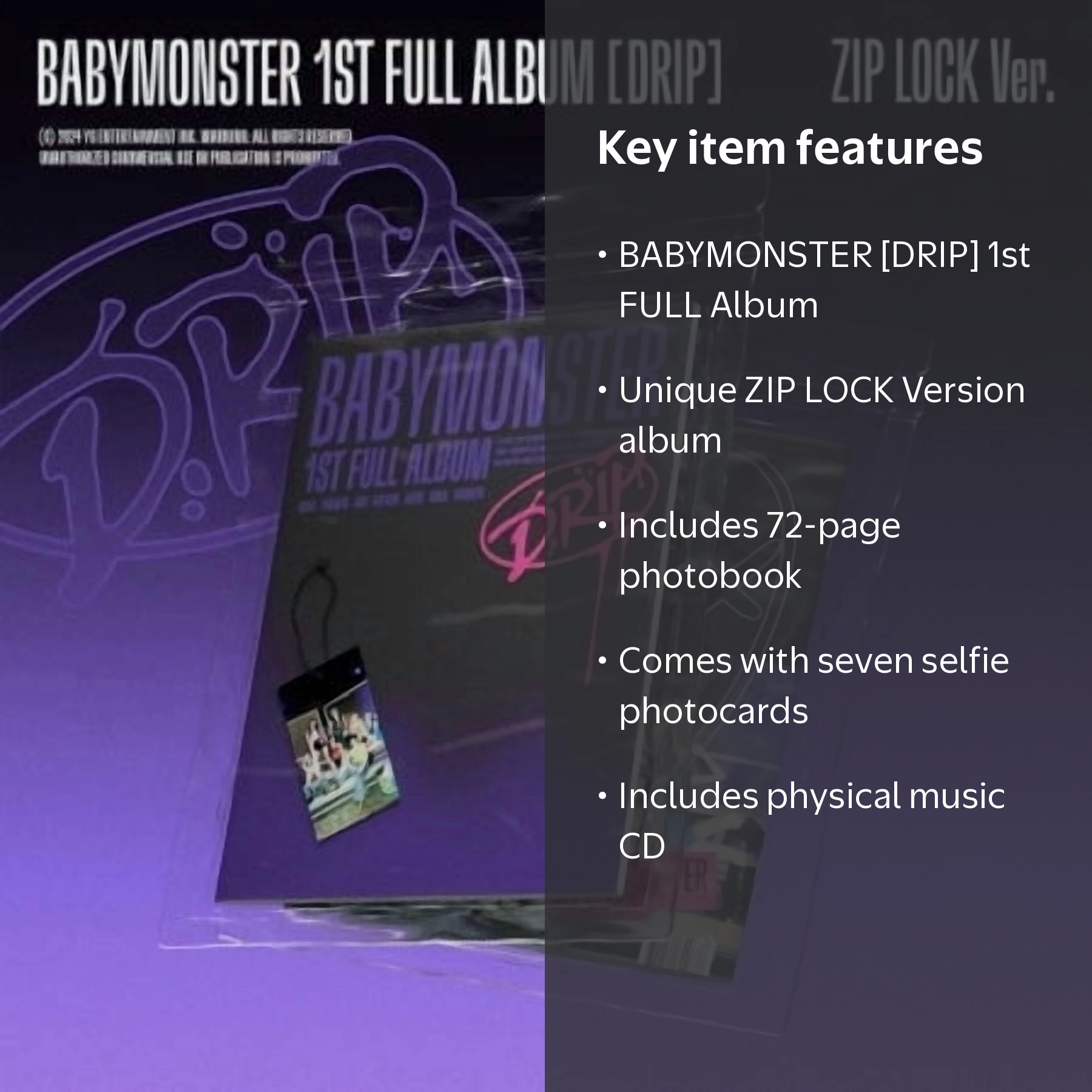BABYMONSTER - [DRIP] 1st FULL Album ZIP LOCK Version - Walmart.com