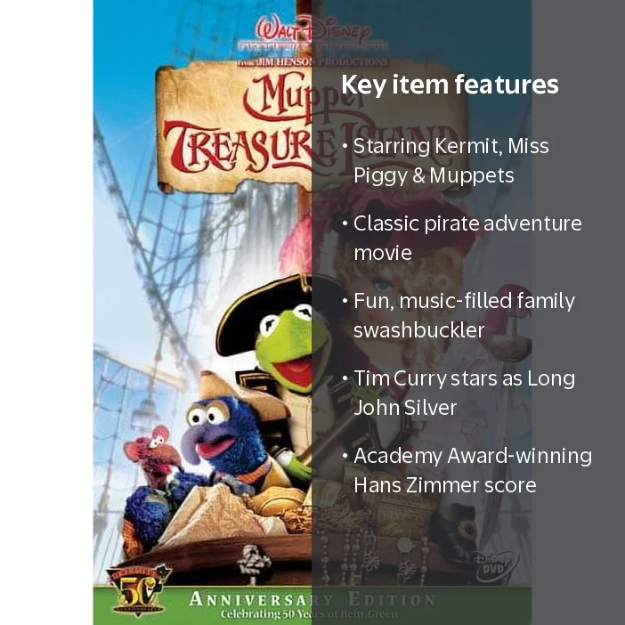 Muppets: Muppet Treasure Island (DVD) 50th Anniversary Edition