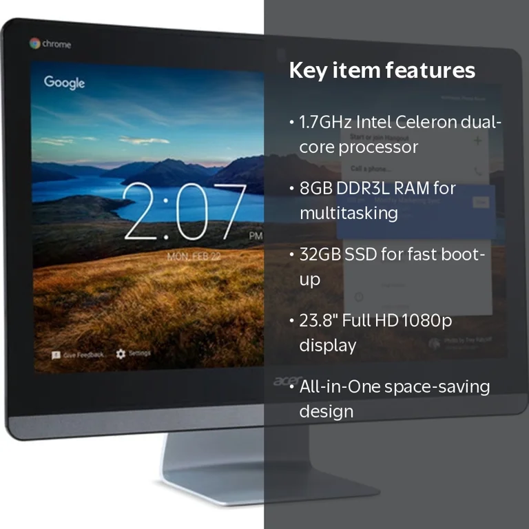 Restored Acer Chromebase 24 All in One Desktop Computer Intel
