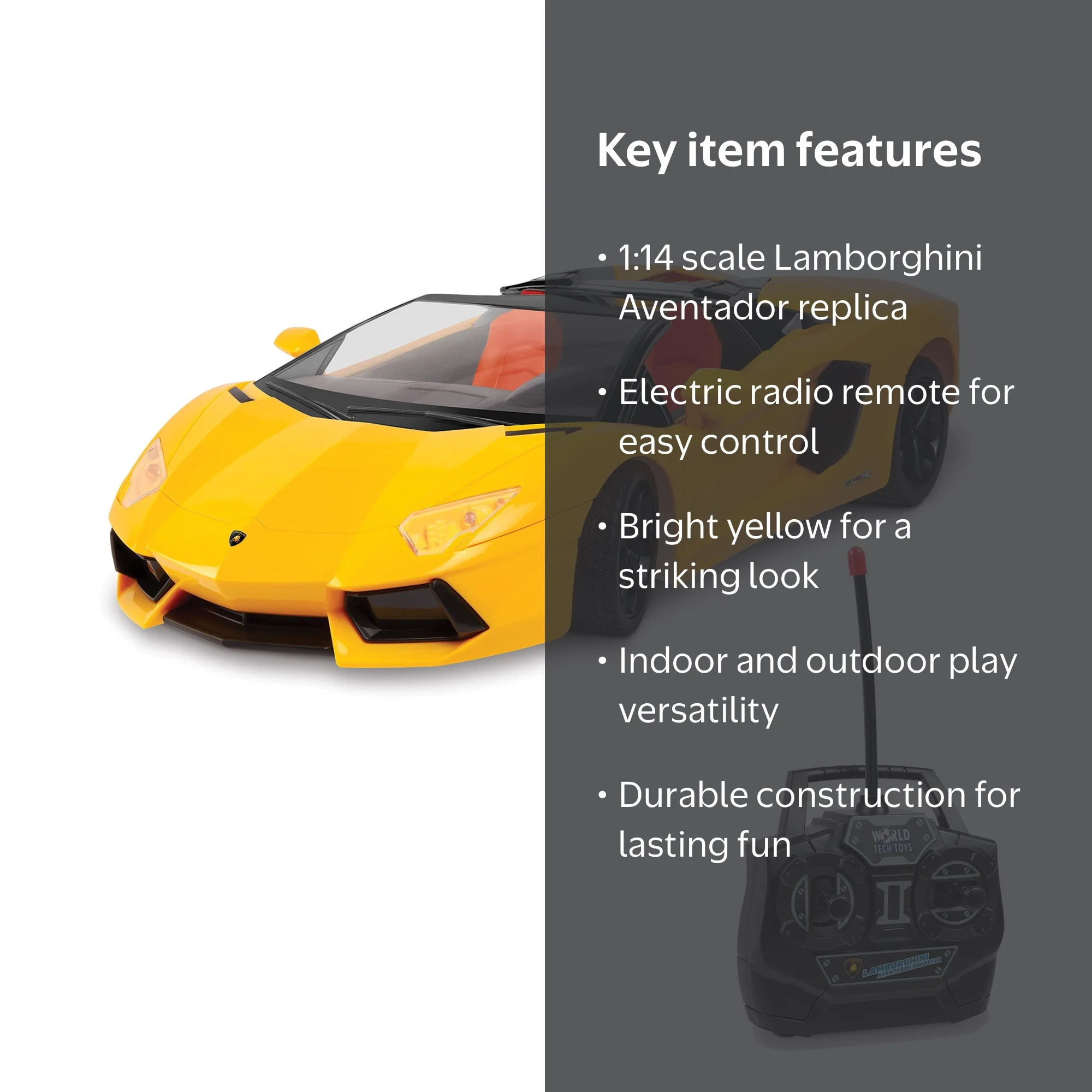 World Tech Toys Lamborghini Aventador Roadster, 1:14 Electric