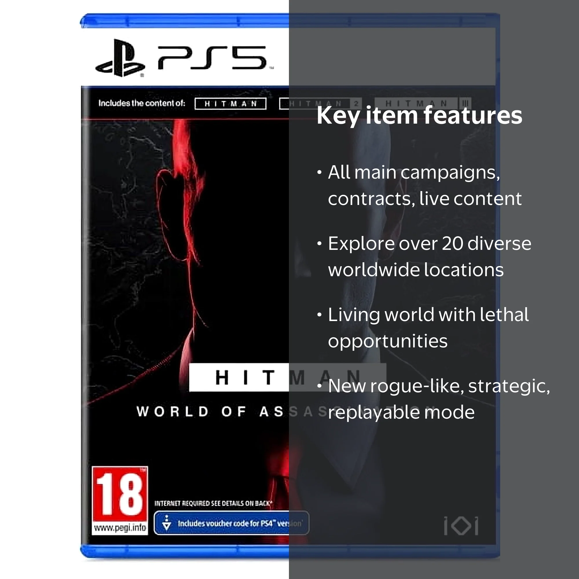 IOI, HITMAN World of Assassination, PS5 action video game