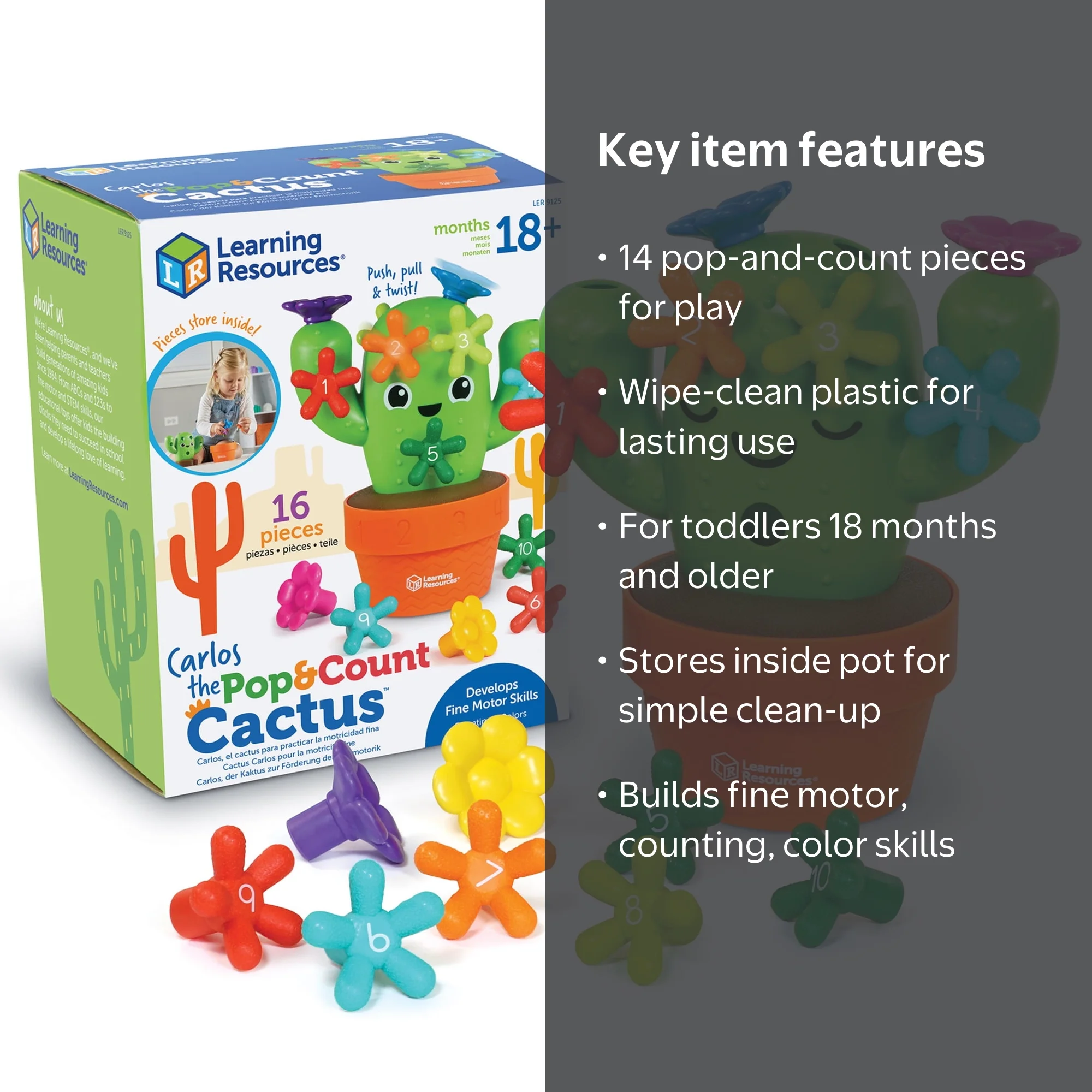 Learning Resources Carlos the Pop & Count Cactus - Toddler