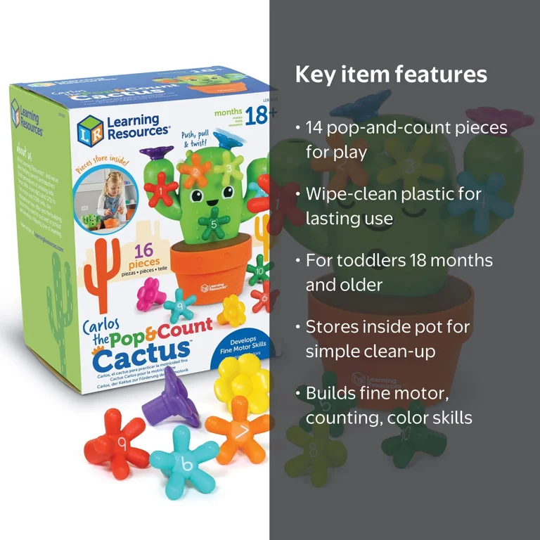 Learning Resources Carlos the Pop & Count Cactus - Toddler