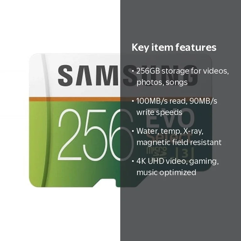 Samsung Galaxy A21/A11 256GB High Speed MicroSD Card - Evo Class