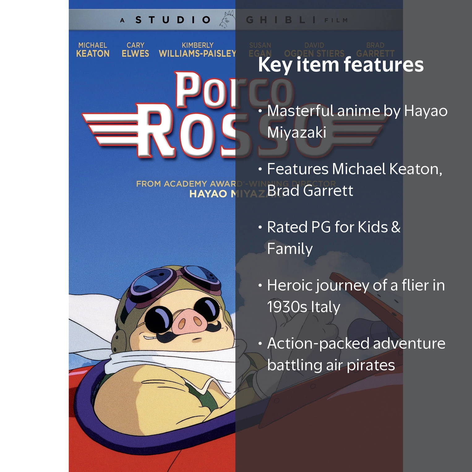 SDS, Digital Video Disc, Porco Rosso PG, Kids & Family - Walmart.com