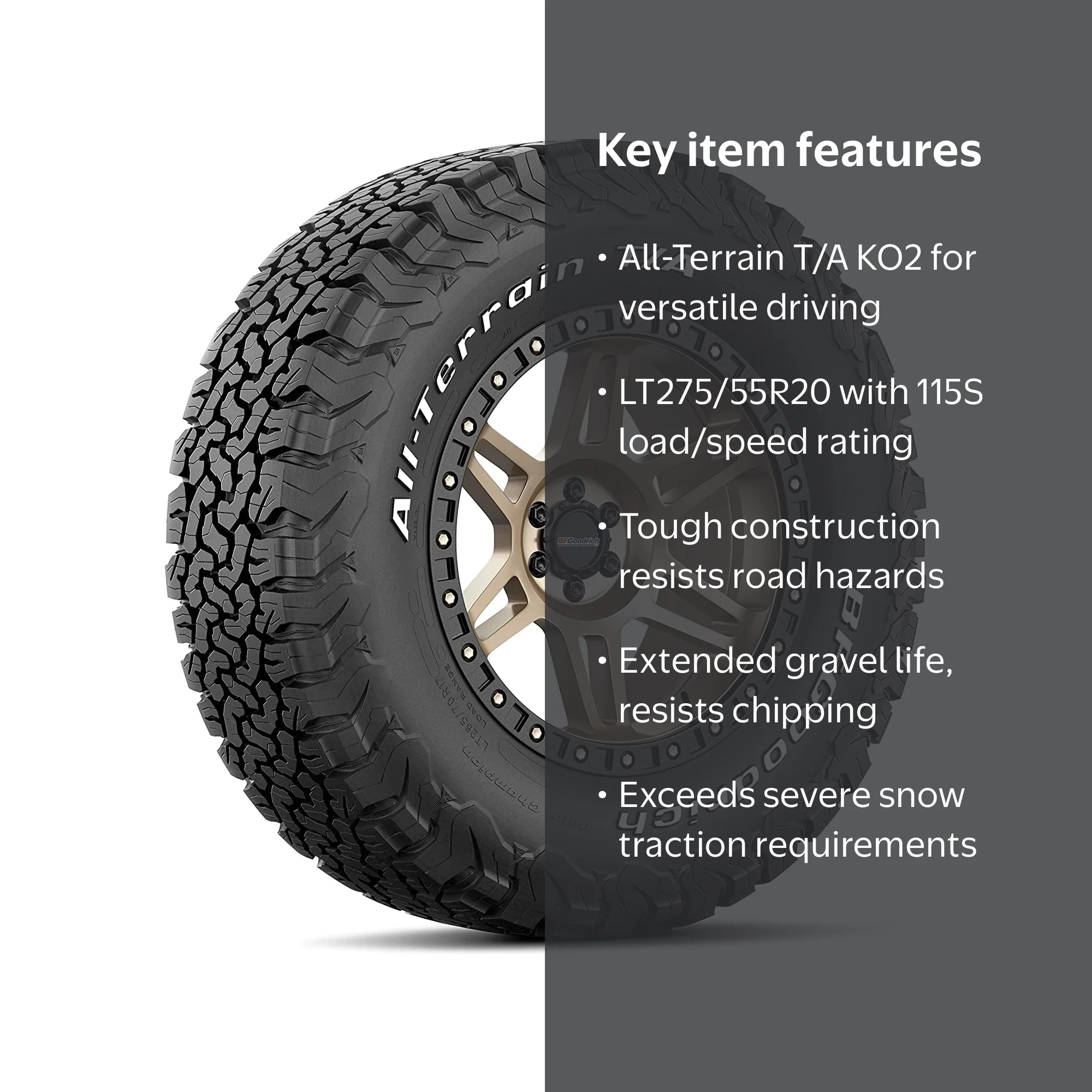 BFGoodrich Light Truck Terrain T/A KO2 Non Winter 275 55R20 115S