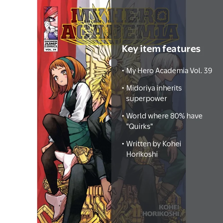 Kohei Horikoshi, My Hero Academia, Vol. 39, Paperback - Walmart.com
