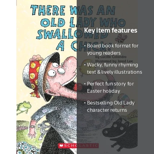 There Was an Old Lady Who Swallowed a Chick! (Board Book), Easter