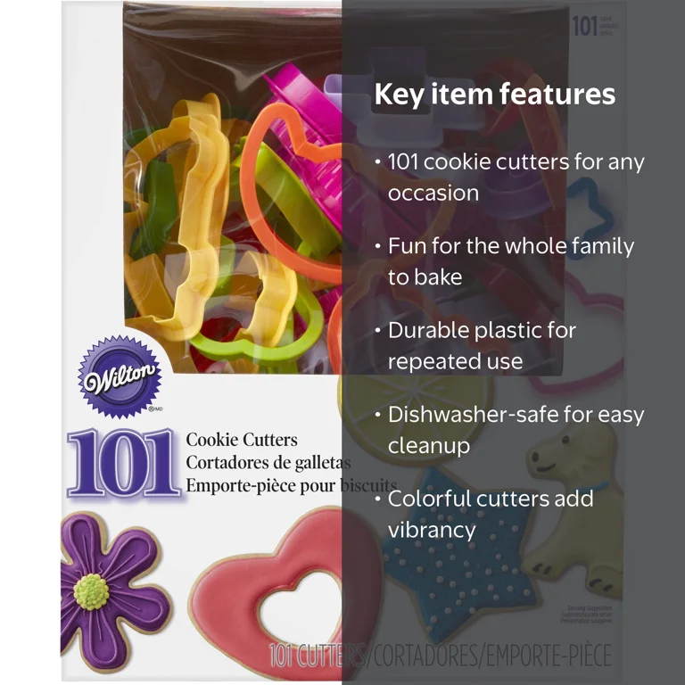 Wilton, Plastic Cookie Cutter Set, 101-Piece, Assorted Colors