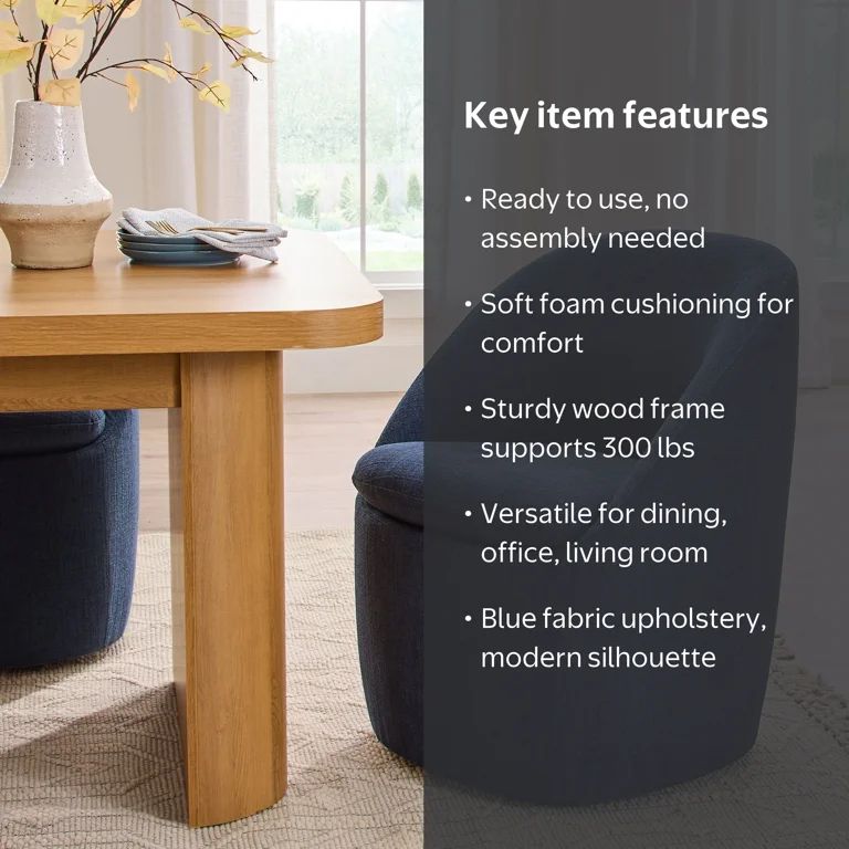 Better Homes & Gardens Mira Everywhere Dining Arm Chair, Blue