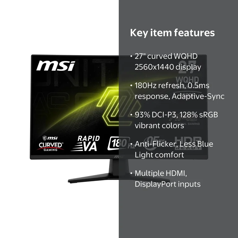 MSI, Gaming Monitor, MAG 274CQFW, 27