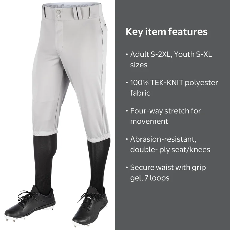 Champro Sports Triple Crown Baseball Knickers, Adult 2X-Large