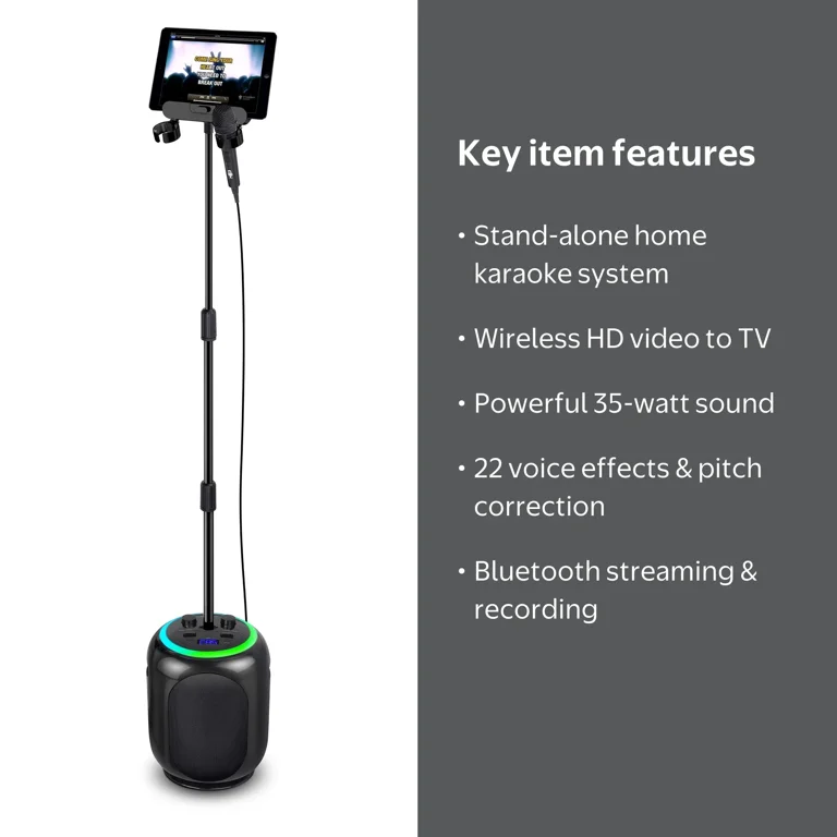 Singing Machine Sing Cast Max Stand-Alone Karaoke Machine, Stand