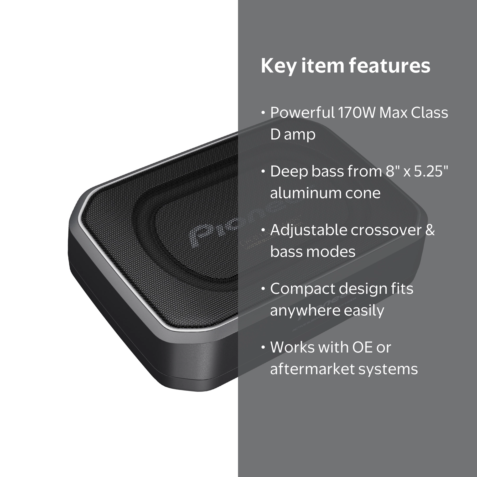 Pioneer TS-WX140DA Compact Amplified Subwoofer with a built-in 170