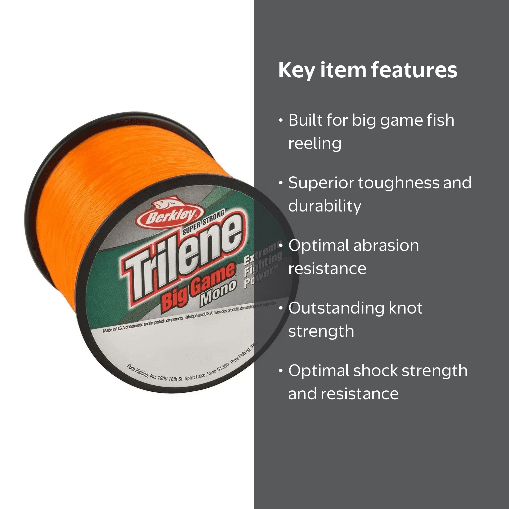 Berkley Monofilament Fishing Line Blaze Orange 20 lb Test 650 yd