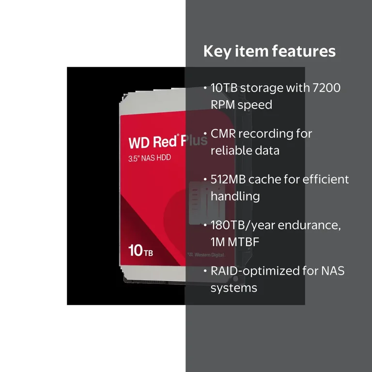 Western Digital 10TB WD Red Plus NAS SATA 3.5
