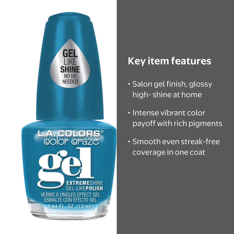 L.A. COLORS Gel-like Nail Polish, Zing, 0.44 fl oz - Walmart.com