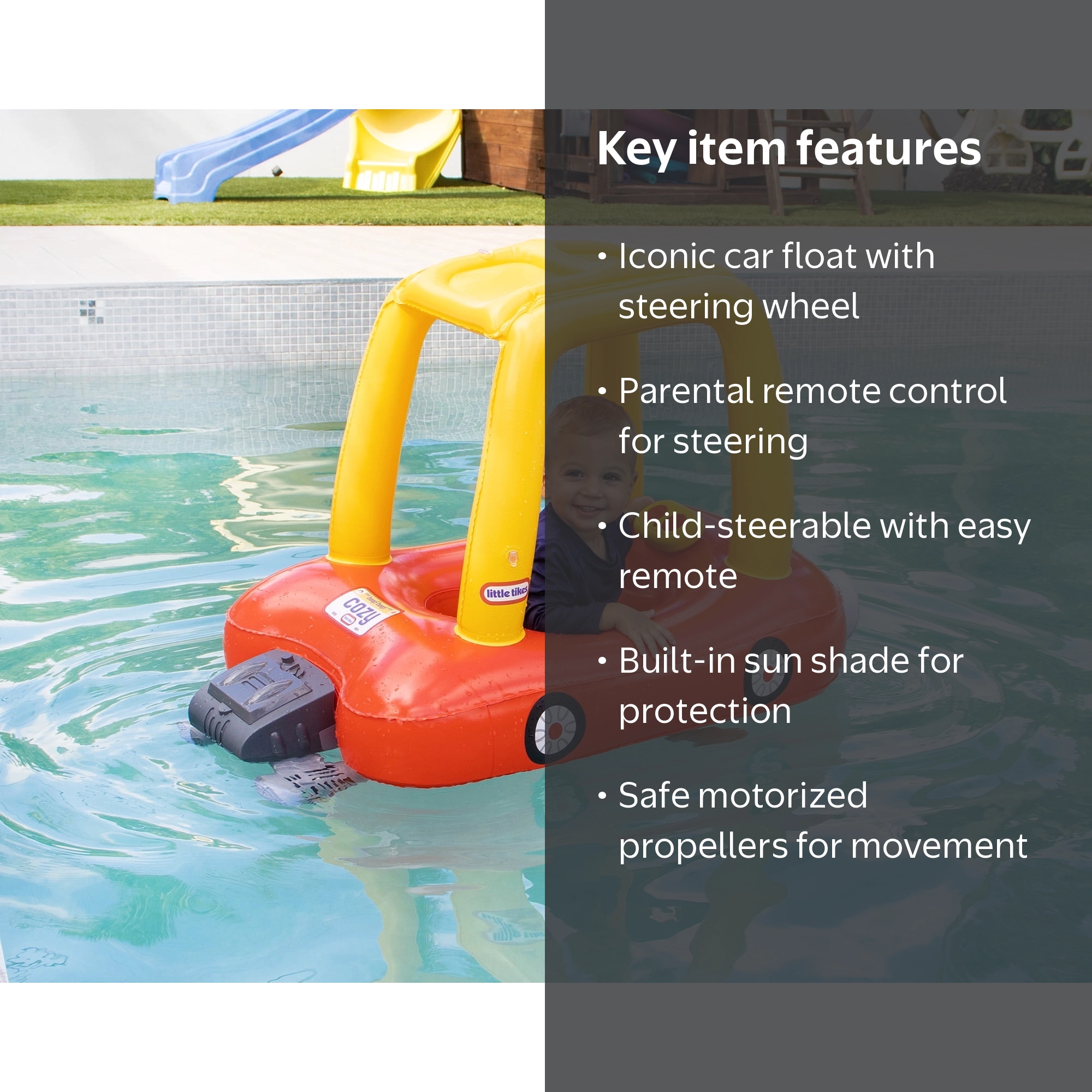 【Texas Motors】キャノピー付きクリエイティブコット Little Tikes Motorized Cozy Coupe Kids Ride Toy Baby Boat