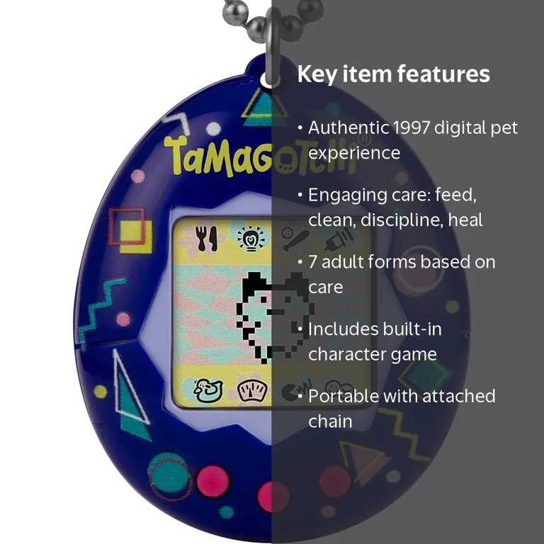 Tamagotchi, Digital Pet, 90s Original, Bag Chain Included